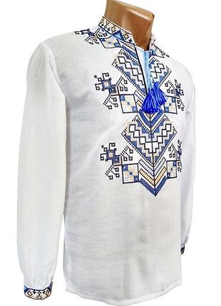 Мужская льняная вышиванка