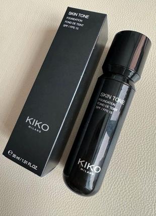 Тональна основа kiko milano skin tone foundation wb10 тональний крем spf 15