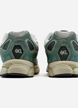 Кроссовки asics gel-nyc green grey beige9 фото