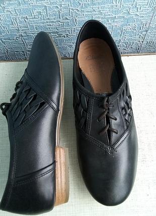 Шкіряні жіночі мокасини туфлі clarks.