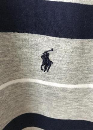 Шикарная футболка polo ralph lauren в полоску, размер l4 фото