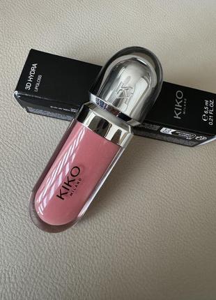 Блиск для губ  kiko milano 3d hydra lipgloss кіко 07 pink magnolia
