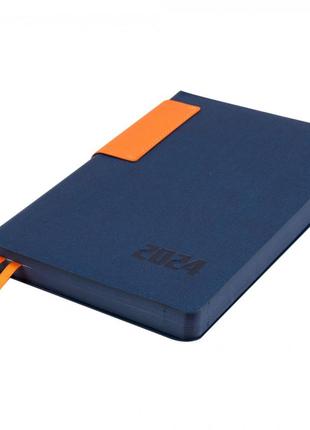 Щоденник 2024 a5/368л leo planner  infinity , м'який, т-синій  252451