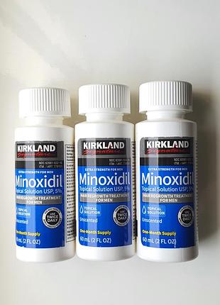Kirkland minoxidil 5% киркланд миноксидил лосьон для роста волос и бороды - 3флакона