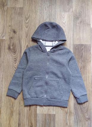 Утепленная кофточка кофта худи на молнии