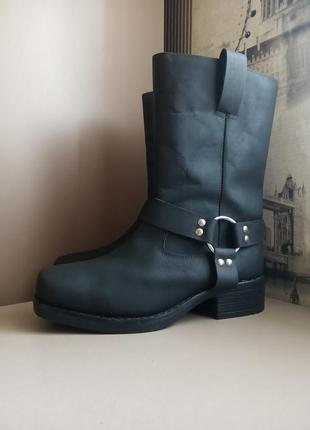 Чоботи livergy (42) байкерські з натуральної шкіри демісезонні німеччина