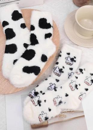 Набор женских носков с милым принтами зима