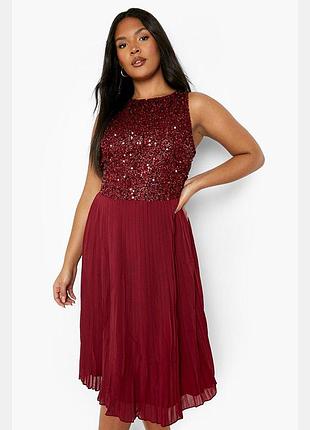 Новое! платье с пайетками boohoo 24 (нюанс)