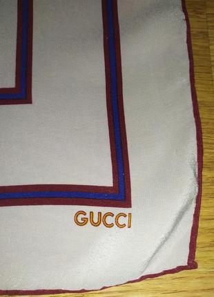 Gucci вінтажна шовкова хустка2 фото