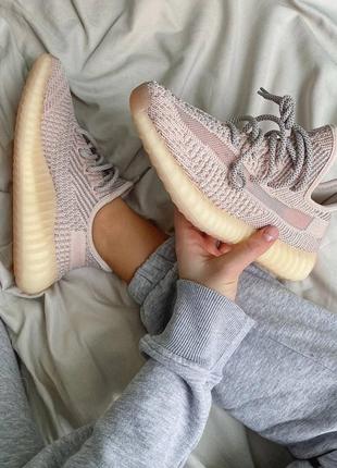 Кроссовки adidas yeezy boost 350 v2 synth reflective pink (полный рефлектив )3 фото