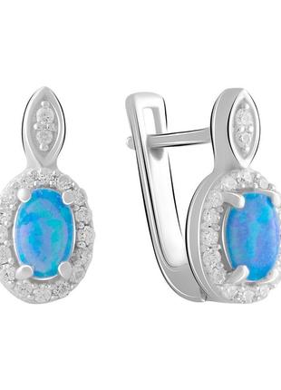 Серебряные серьги silverthin с опалом 0.325ct (2075134)