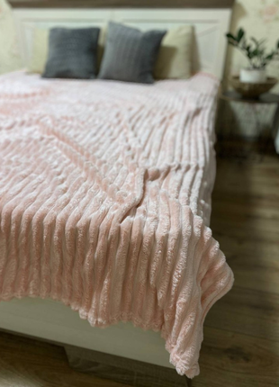 Плед шарпей евро пудровый м-36825