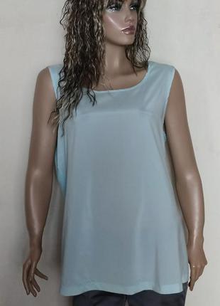 Gc fontana  премиум шелковый хлопковый топ майка оверсайз /10515/