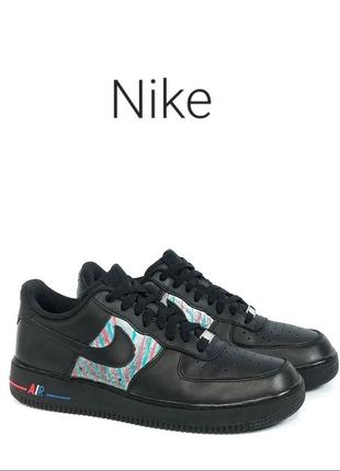 Кожаные кроссовки nike air force 1 '07 black оригинал