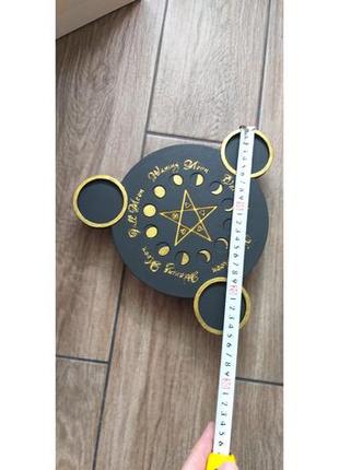 Алтарь с фазами луны, подставка, подсвечник, декор, декор для дома, подарок,алтарь для магии,
