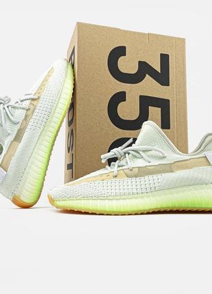 Adidas yeezy  boost 350 v2 wolf grey/green glow
