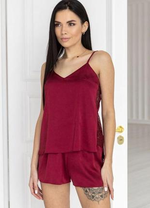 Пижама женская пб1017 бордо