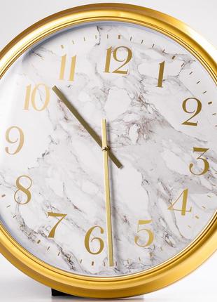 Годинник настінний мармур великий круглий (годинник настінний)2 фото