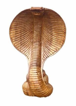 Статуетка змія дерев'яна різьблена висота 30см