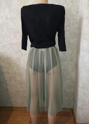 Прозрачная юбка сетка одежда для танцев heels, vogue2 фото