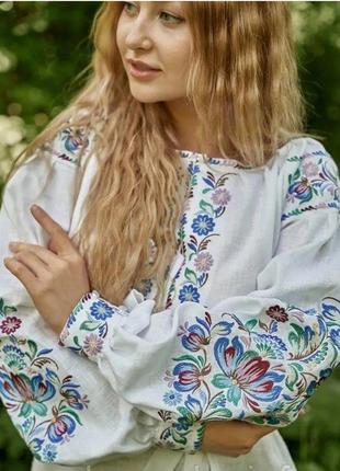 Сукня вишита з льону , плаття-вишиванка