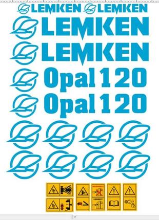 Белые наклейки lemken opal плуг культиватор лемкен опал 120 с табличками