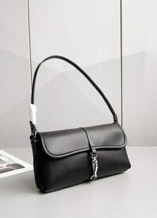 Сумка coach hamptons сумочка через плече шкіряна чорна