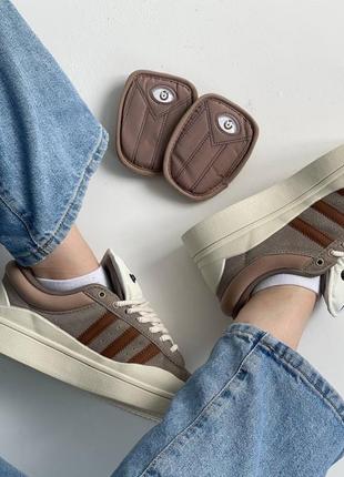 Adidas campus bad bunny brown кросівки кроссовки кросовки4 фото