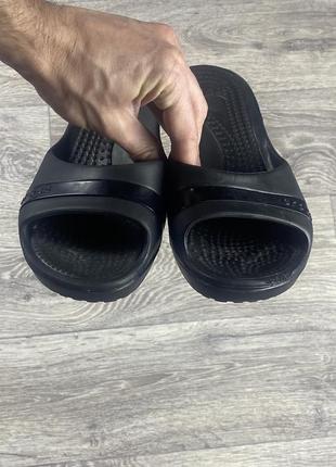 Crocs шлёпанцы кроксы w9 39 размер женские чёрные оригинал5 фото