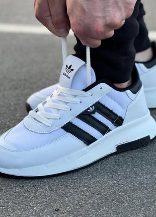 Мужские белые кроссовки adidas адидас3 фото