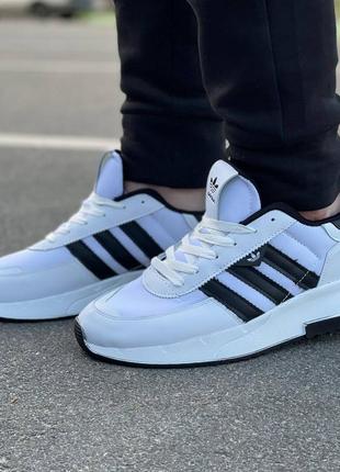 Мужские белые кроссовки adidas адидас6 фото