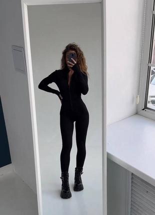 ❤️ шикарный женский черный комбинезон брючный комбез комбинезон женский