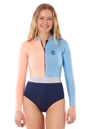 Купальник цільний rip curl з довгим рукавом /1mm women's rip curl g-bomb l/s springsuit - bikini cut