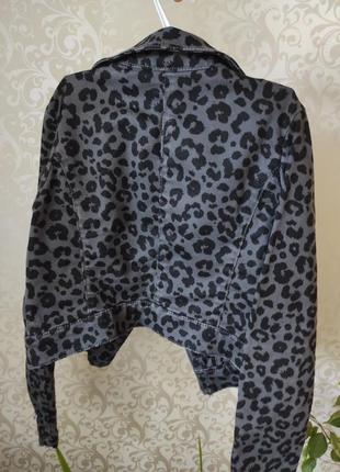 Джинсовая курточка, девочка, h&m, 8-9 лет, серая,4 фото