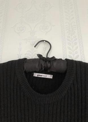 Тепла чорна базова сукна в рубчик міді gina sfumato tricot( швеція)3 фото