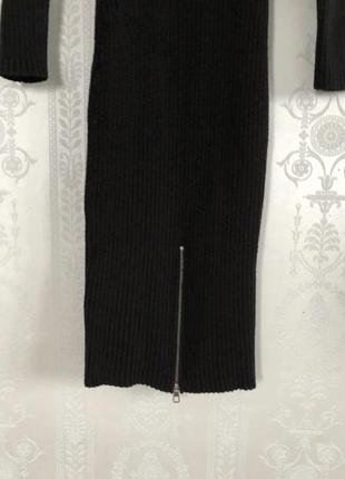 Тепла чорна базова сукна в рубчик міді gina sfumato tricot( швеція)5 фото