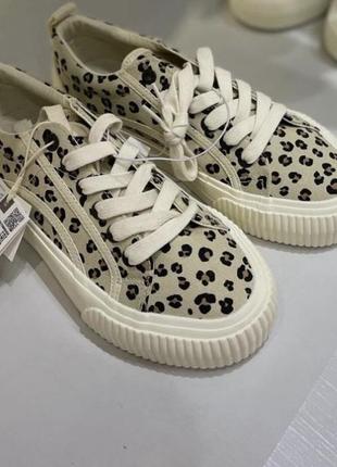 Леопардовые кеды zara new original
