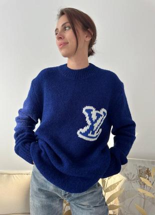 Синій светр в стилі louis vuitton