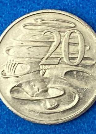 Монета австралии 20 центов  2004 г.