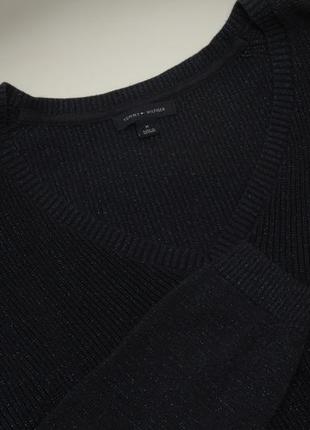 Tommy hilfiger рр m-l свитер из хлопка, вискозы, металлического волокна и шерсти