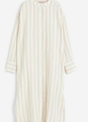 Шикарное льняное платье миди h&m