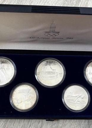 Набор серебряных монет ссср xxll олимпийские игры в москве 1980 г  28 монет3 фото