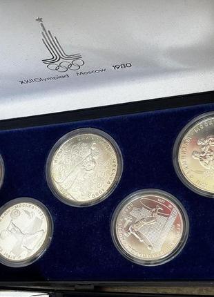 Набор серебряных монет ссср xxll олимпийские игры в москве 1980 г  28 монет4 фото