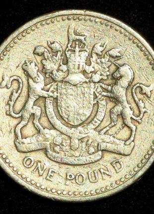 Монета великобритании 1 фунт 1983 г.