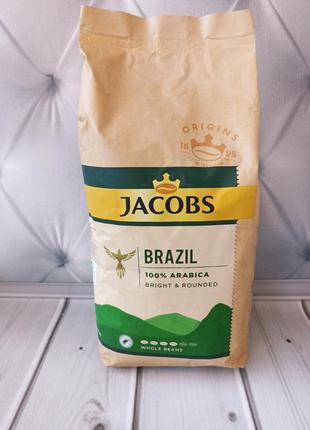 Кава в зернах jacobs brazil 1 кг.