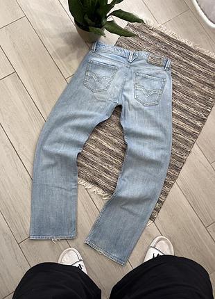 Вінтажні блакитні джинси diesel larkee straight fit розмір 32/32