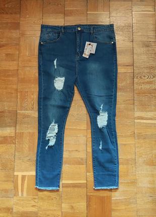 Женские джинсы с высокой посадкой 👖 батал