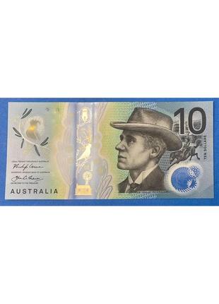 Банкнота австралии 10 долларов 2017 г. unc