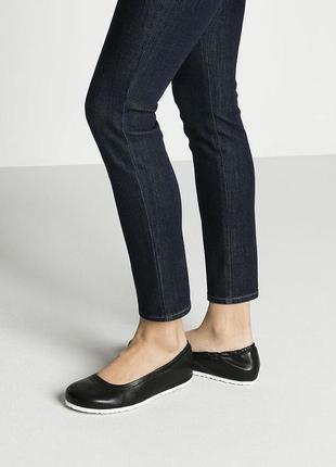 Брендовые кожаные туфли birkenstock