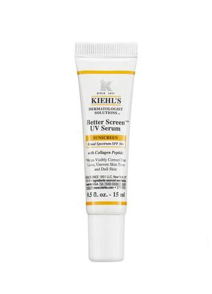Сонцезахисний крем kiehl's better screen uv serum spf 50+ facial sunscreen 15 ml